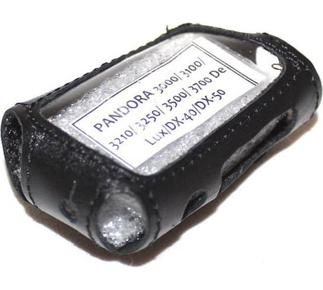 Кожаный чехол для брелока сигнализации SNOOGY Pandora 3000/3100/3250, черный Kc-lth-Dlx.3000-blk