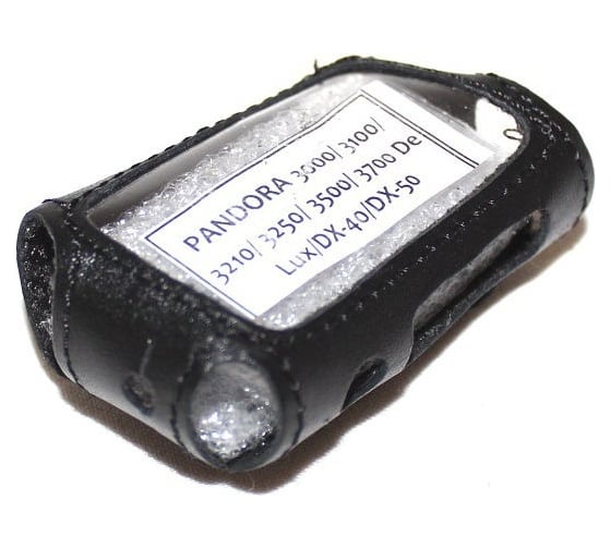 Кожаный чехол для брелока сигнализации SNOOGY Pandora 3000/3100/3250, черный Kc-lth-Dlx.3000-blk 1