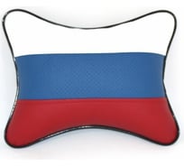 Автомобильная подушка на подголовник SNOOGY экокожа, триколор SN-pillow-trc-lth
