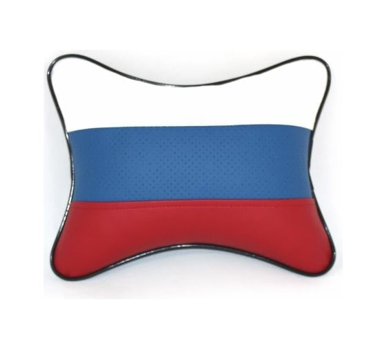 Автомобильная подушка на подголовник SNOOGY экокожа, триколор SN-pillow-trc-lth