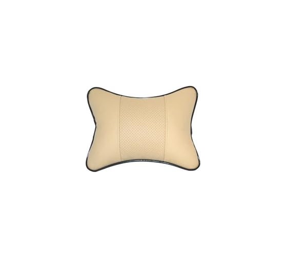 Автомобильная подушка на подголовник SNOOGY экокожа, бежевая SN-pillow-bеg-lth