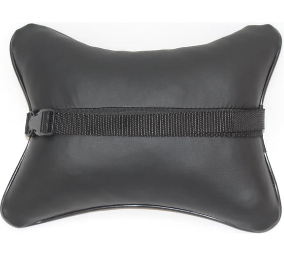Автомобильная подушка на подголовник SNOOGY экокожа, бежевая SN-pillow-bеg-lth