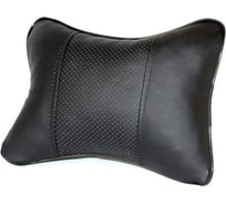 Автомобильная подушка на подголовник SNOOGY экокожа, черная SN-pillow-blk-lth