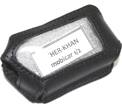 Кожаный чехол для брелока сигнализации SNOOGY Scher-Khan MobiCar 1/2, черный Kc-lth-Sch.M1/2-blk