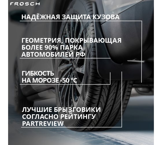 Универсальные брызговики FROSCH №1 optimum в пакете NLF.00.01.U