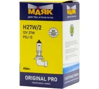 Автомобильная галогенная лампа МАЯК H27/W2, 12V, 27W, PGJ13 Original Pro 02727W/2