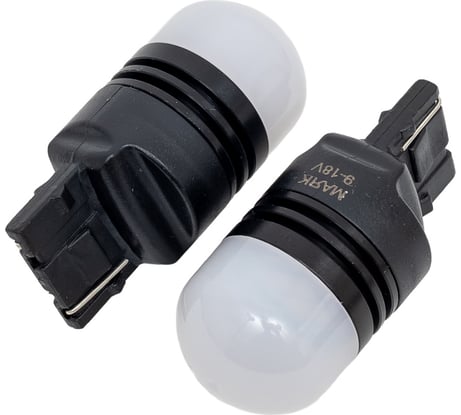 Автомобильная светодиодная лампа МАЯК T20 патрон W3x16D для габаритных огней, стоп сигналов 12T20/BLK10/2BL