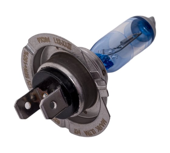 Автомобильная галогенная лампа МАЯК H7, 12V, 55W, PX26d White Vision +150%  ULTRA, 2 шт. 82720WV+150