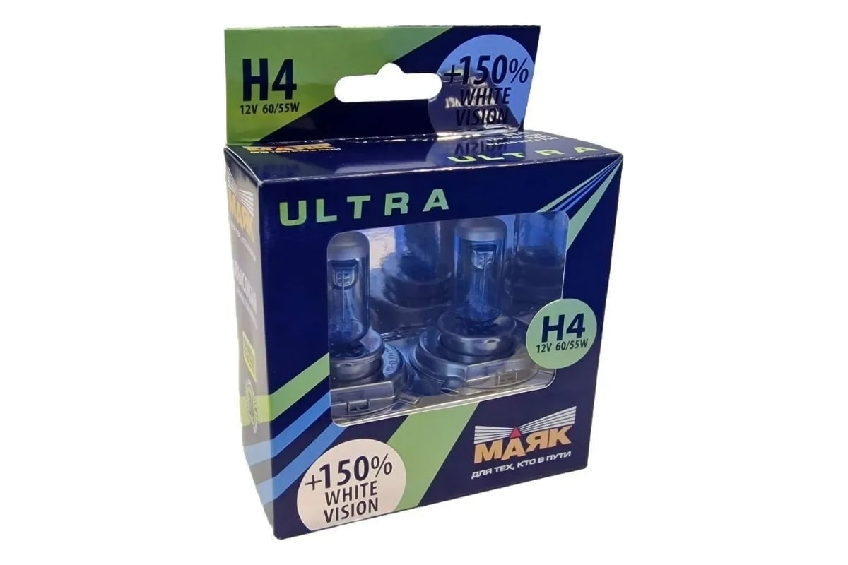 12v. лампа h-4 12v 55w+150% маяк utra white vision. лампа н7 12v 55w +150% маяк ultra white vision 82720wv+150. лампа маяк h7 + 150% super white. лампа 12-60/55 p43t (н4) white vision +150% "маяк" ультра.