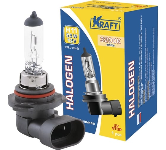 Автолампа KRAFT H11 12v 55w PGJ19-2 KT 700020
