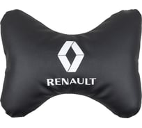Подушка на подголовник SKYWAY sw 30х20 экокожа, черная renault S08002026