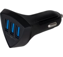 Зарядное устройство SKYWAY адаптер 12/24v, 20w, usbx3 (qc) треугольный, черный S04601019