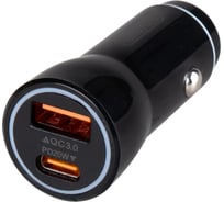 Зарядное устройство SKYWAY адаптер 12/24v, 38w, usb type-c (pd) черный S04601017