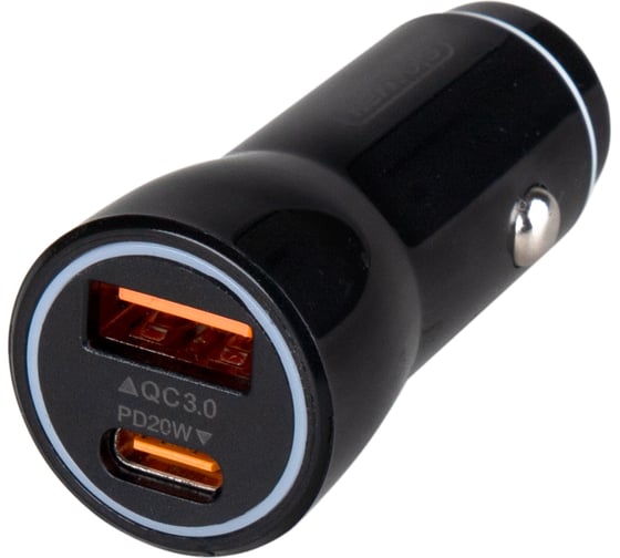Зарядное устройство SKYWAY адаптер 12/24v, 38w, usb type-c (pd) черный S04601017 1