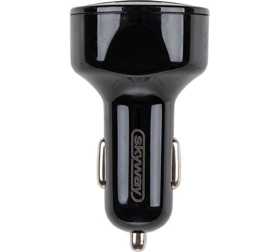 Зарядное устройство SKYWAY адаптер 12/24v, 36w, usbx3 (qc) черный S04601018