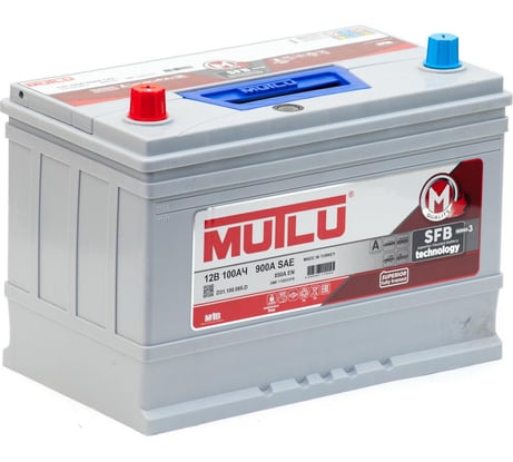 Аккумуляторная батарея Mutlu SFB M3 6СТ-100.1 115D31FR бортик D31.100.085.D