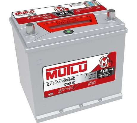 Аккумуляторная батарея Mutlu SFB M2 6СТ-60.0 55D23FL бортик D23.60.052.С D2360052C D23.60.052.C