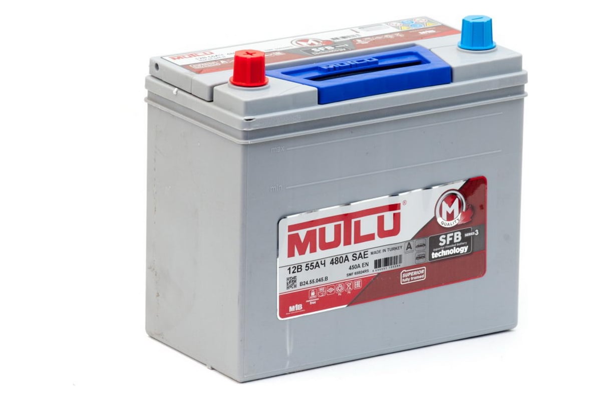 Аккумуляторная батарея Mutlu SFB M3 6СТ-55.1 65B24RS B24.55.045.B ...