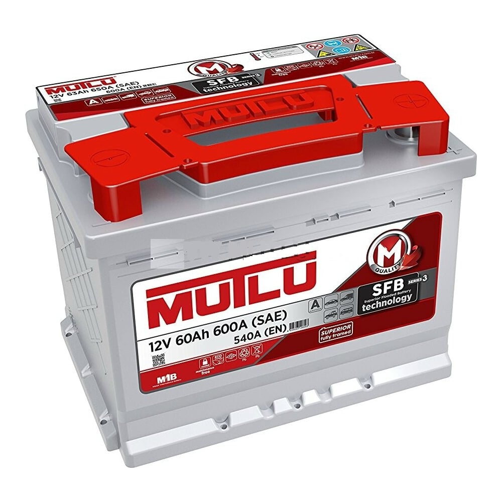 Аккумуляторная батарея Mutlu SFB M3 6СТ-60.0 низкий LB2.60.054.A ...