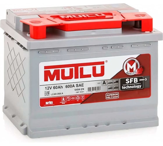 Аккумуляторная батарея Mutlu SFB M3 6СТ-60.0 низкий LB2.60.054.A
