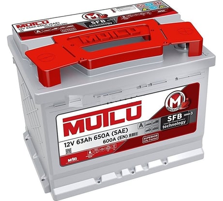 Аккумуляторная батарея Mutlu SFB M3 6СТ-63.0 низкий LВ2.63.064.А