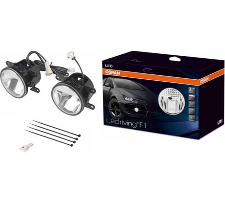 Фары дополнительные OSRAM O-201DRL LED FOG+DAY LIGHT, 2SMD, 6000K, 16W/25W, диаметр 90 мм (к-т), 12/24V O-201LEDFOG 791527