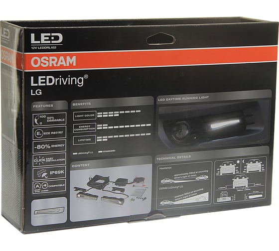 Фары OSRAM доп. O-102DRL LED DAY LIGHT-4SMD 6000K LEDDRL102