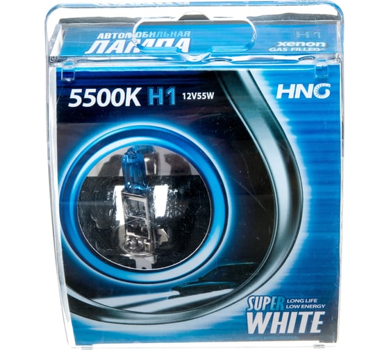 Автолампа HNG H1 55 P14.5s SUPER WHITE 5500K HNG-12155SW2