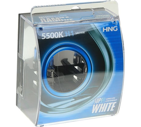 Автолампа H1 70 P14.5s SUPER WHITE 5500K -24170SW2 HNG HNG-24170SW2