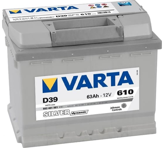 Аккумуляторная батарея VARTA 6СТ63з SD 563 401 061 316 2 D3 1