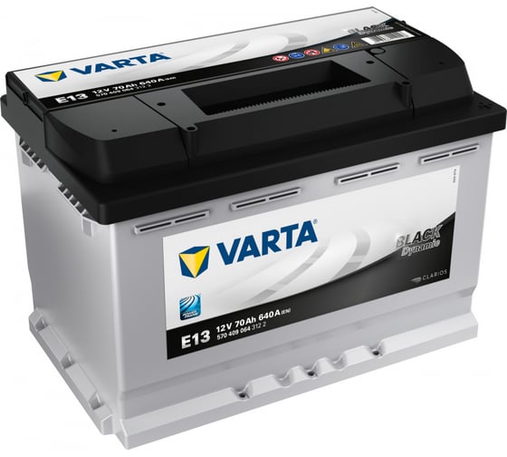 Аккумуляторная батарея VARTA 6СТ70з Black Dynamic 278х175х190 570 409 064 312 2 E1 1