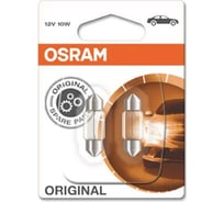 Автолампа OSRAM C10W SV8.5-8 31 мм, 2 шт, 12V, 1, 10, 50 6438-02B 16034823