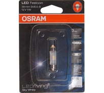 Автолампа OSRAM C5W SV8.5-8 36мм LED SKY 6700К 12V, 1, 10, 50 OLD 6436SW-01B