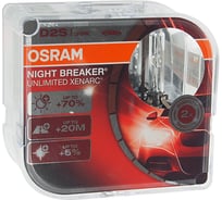 Автолампа Osram D2S 35 P32d-2+70 XENON NIGHT UNLIMITED 4350K, 2шт 85V ,1,10 OLD 66240XNB-HCB