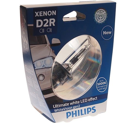 Автолампа PHILIPS D2R 35 P32d-3 XENON VISION gen2 5000K 85V, 1.2 85126WHV2S1 1