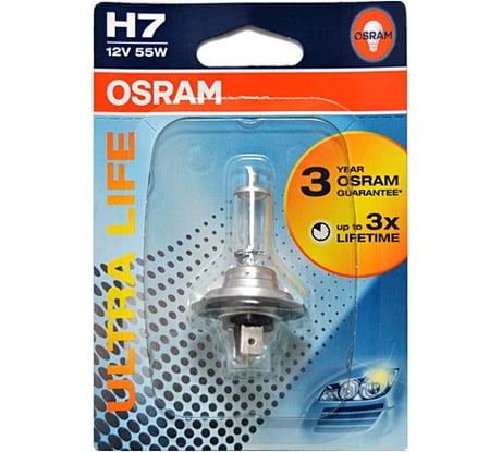 Автолампа OSRAM H7 55 PX26d ULTRA LIFE 12V, 1, 10 64210ULT-01B