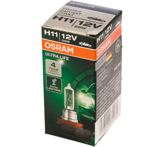 Автолампа OSRAM H11 55 PGJ19-2 ULTRA LIFE 12V, 1, 10 64211ULT