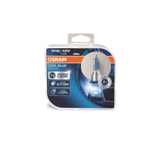 Автолампа OSRAM H16 19 PGJ19-3+20% BLUE INTENSE, 2 шт. 4200K 12V, 10, 100 64219CBI-HCB 1