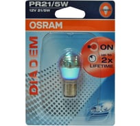 Автолампа OSRAM PR21, 5W BAW15d DIADEM RED 12V, 1, 10, 50 7538LDR-01B