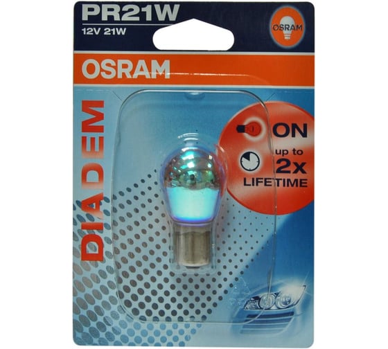 Автолампа OSRAM PR21W BAW15s DIADEM RED 12V, 1, 10, 50 7508LDR-01B 1