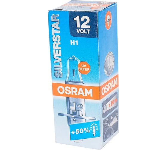 Автолампа OSRAM H1 55 P14.5s+60% SILVERSTAR 2.0 12V, 10, 100 HIT 64150SV2