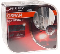 Автолампа Osram H11 55 PGJ19-2+60 SILVERSTAR 2.0, 2шт 12V ,1,10 OLD 64211SV2-HCB