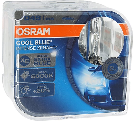 Автолампа OSRAM D4S 35 P32d-5 XENON BLUE INTENSE 6000K 42V, 2 шт., 1, 10 66440CBI-HCB