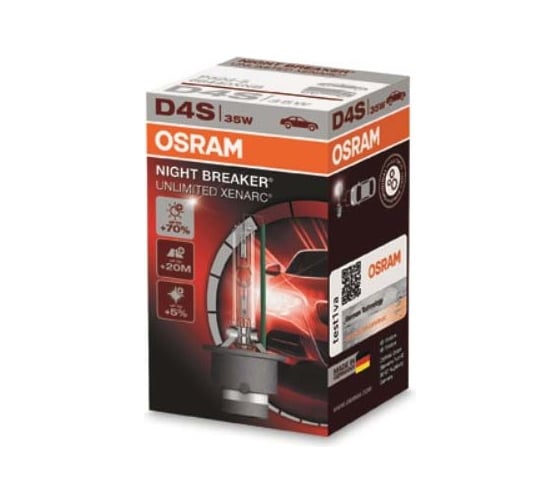 Автолампа OSRAM D4S 35 P32d-5+70% XENARC NIGHT BRAKER UNLIMITED 4300K 42V, 1, 10 66440XNB 1
