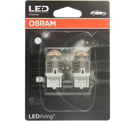 Автолампа OSRAM W21W W3 16d LED 6000K, 2 шт. 12V, 1, 5 7905CW-02B 1