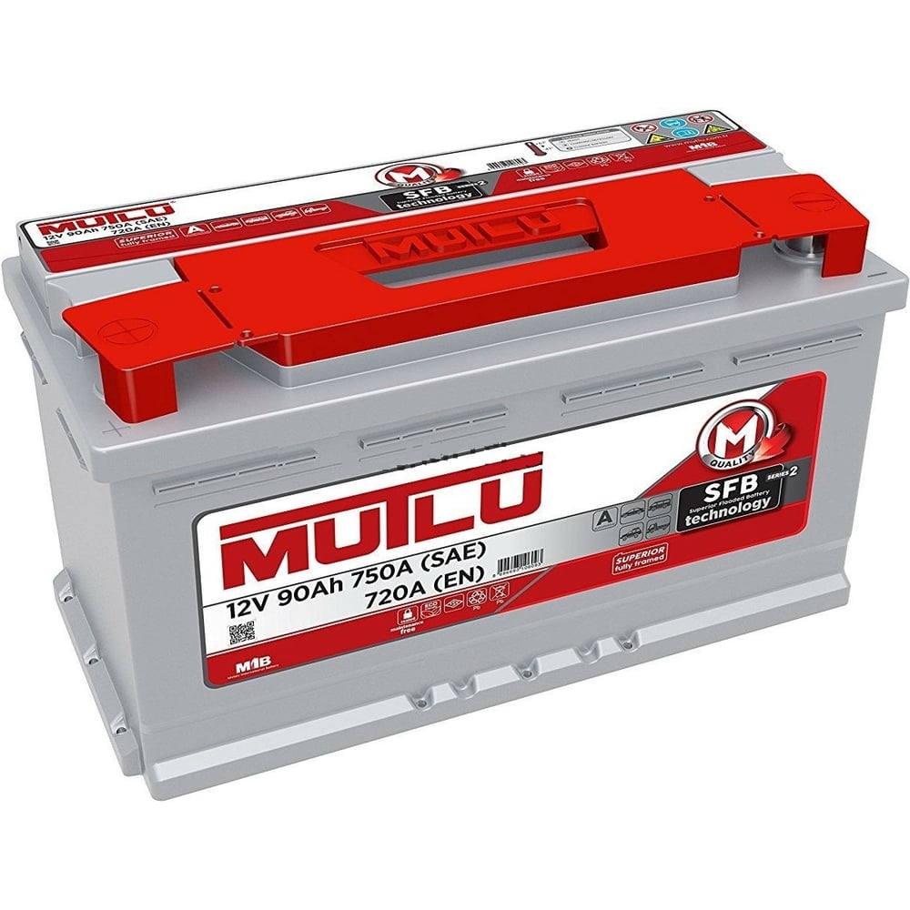 Аккумуляторная батарея Mutlu SFB M2 6СТ-90.1 105D31FR бортик D31.90.072 ...