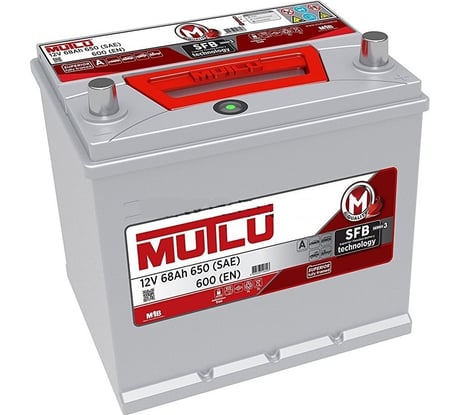 Аккумуляторная батарея Mutlu SFB M3 6СТ-68.0 70D23FL бортик D23.68.060.С
