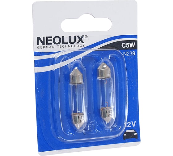 Автолампа NEOLUX C5W SV8.5 8 35мм блистер, 2шт 12V 1 10 200 N239-02B