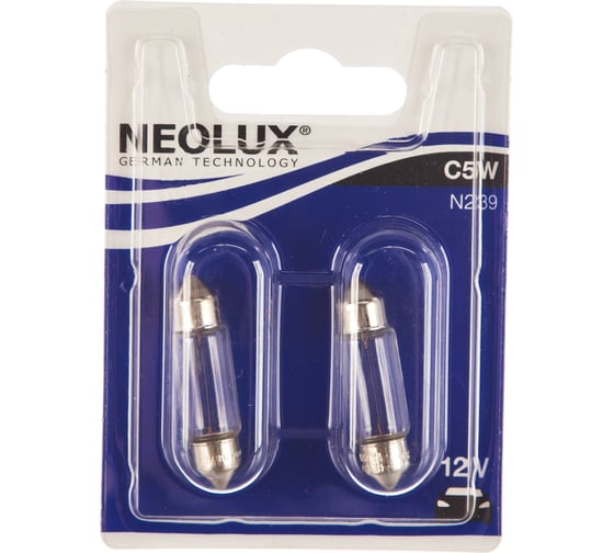 Автолампа NEOLUX C5W SV8.5 8 35мм блистер, 2шт 12V 1 10 200 N239-02B