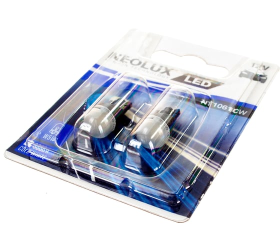 Автолампа NEOLUX W5W W2.1x9.5D LED COLD WHITE 6000К блистер, 2шт 12V 1 NT1061CW-02B